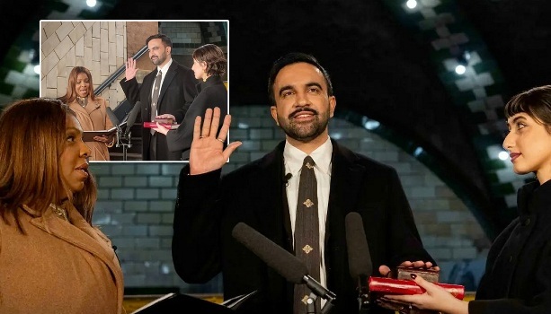 Mamdani Kur'an'a el basarak New York'un ilk Müslüman Belediye Başkanı oldu