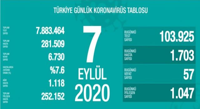 Türkiye'nin Günlük Koronavirüs Raporu Açıklandı