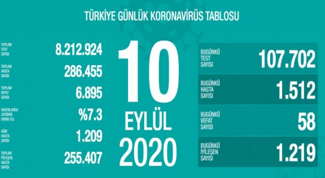 Türkiye'nin Günlük Koronavirüs Raporu Açıklandı