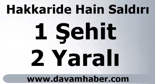 Hakkari'de terör saldırısı!