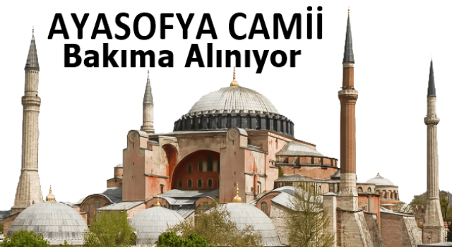 Ayasofya'nın hat levhaları bakıma alınıyor