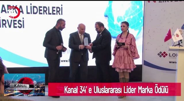 KANAL 34 'e "Lider Marka" ödülü verildi