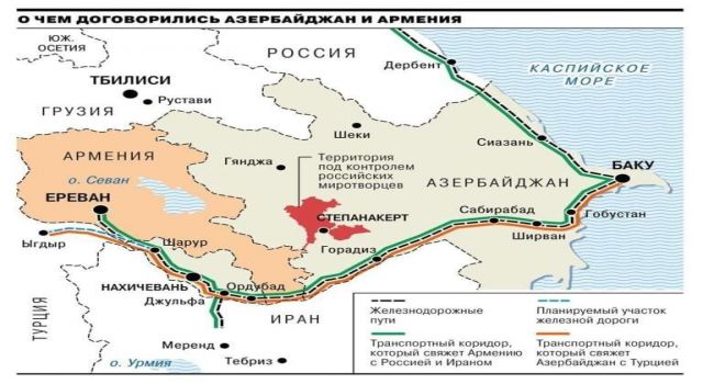 Rusya tarihi Dağlık Karabağ haritasını yayınladı! Doğrudan Türkiye'ye bağlanıyor