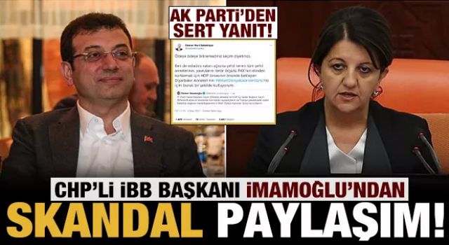 İBB Başkanı Ekrem İmamoğlu'ndan tepki çeken 'Pervin Buldan' paylaşımı!