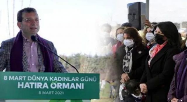 İBB'nin hatıra ormanı fidanlarını İmamoğlu ile Pervin Buldan beraber dikti