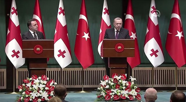 Cumhurbaşkanı Erdoğan, Gürcistan Başbakanı Garibashvili ile görüştü