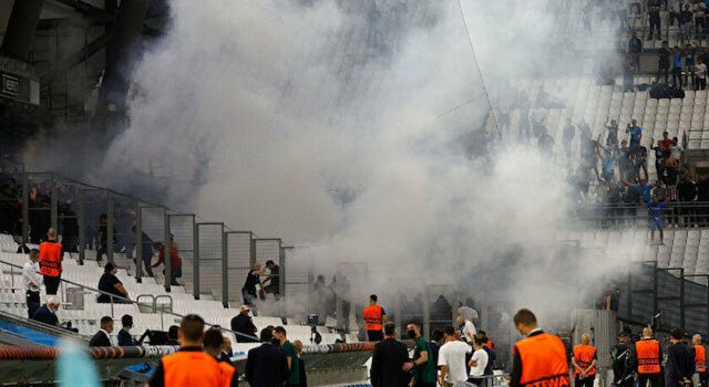 Marsilya-Galatasaray maçı öncesinde provokasyon: Fransız polisi müdahale etti