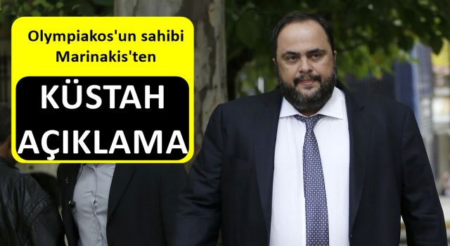 Olympiakos'un sahibi Marinakis'ten küstahça açıklama: Kendi şehrimizde kazandık