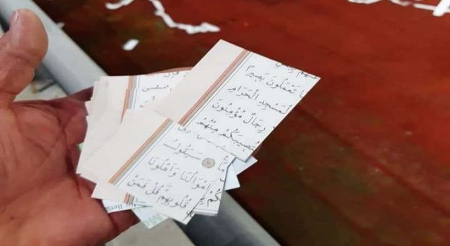Ordu'da büyük skandal: Kur'an-ı Kerim sayfalarını kesip konfeti yaptılar