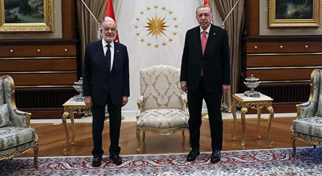 Cumhurbaşkanı Erdoğan ile Karamollaoğlu görüşmesi sona erdi