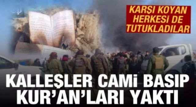 Terör örgütü PKK cami basıp Kur'an-ı Kerim yaktı