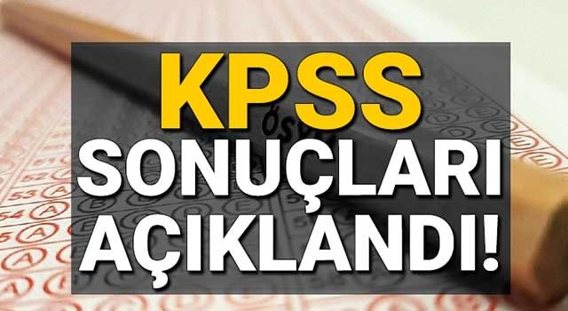 KPSS Sonuçları Açıklandı