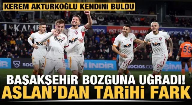 Galatasaray'dan tarihi fark! Başakşehir bozguna uğradı