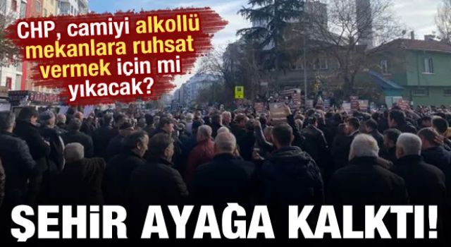 CHP'li belediye camiyi 'alkol ruhsatı' için mi yıkacak? Halktan büyük tepki!