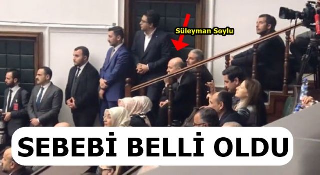 Bakan Soylu'nun AK Parti toplantısını neden merdivenlerden izlediği belli oldu