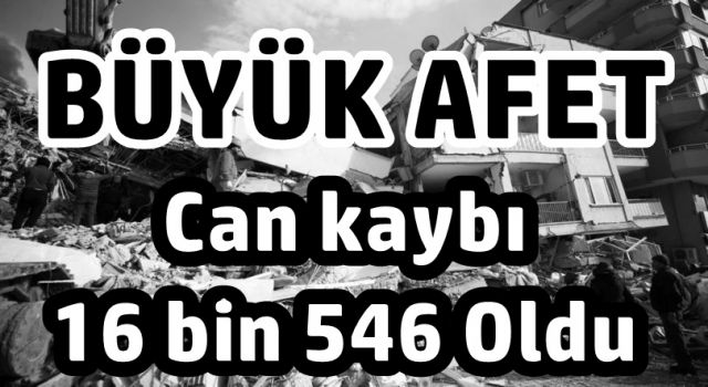 Büyük Afet; Can kaybı 16 bin 546