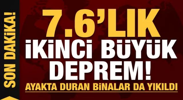 Son dakika: Kahramanmaraş'ta 7.6 şiddetinde bir deprem daha! Canlı yayında binalar yıkıldı