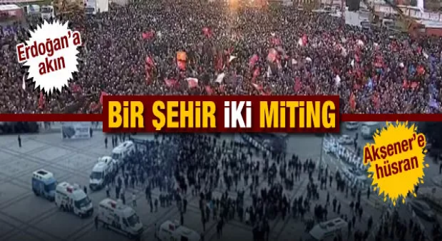 Bir şehir iki miting… Erzurum'da AK Parti ve İyi Parti farkı!