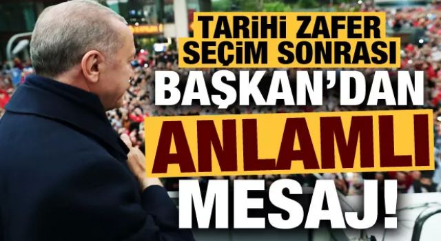 Son dakika: Tarihi seçim zaferi sonrası Başkan Erdoğan ilk kez konuştu! Anlamlı mesaj...