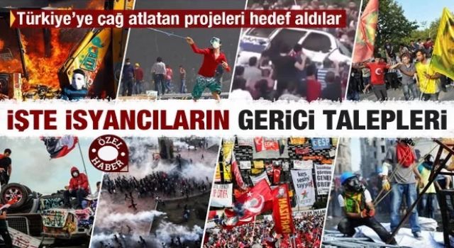 Gezi Kalkışması'nın gerçek yüzü! İşte isyancıların 'gerici' talepleri!