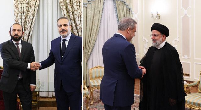 Bakan Fidan'dan Tahran'da yoğun diplomasi trafiği: İran Cumhurbaşkanı Reisi ve Ermeni mevkidaşı Mirzoyan ile görüştü