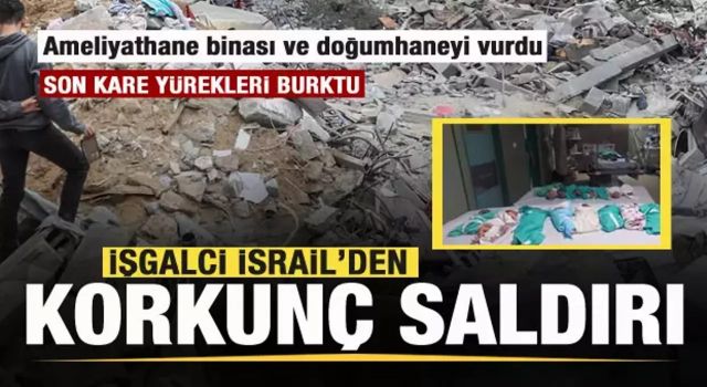 İşgalci İsrail Şifa Hastanesi'ni vurdu! Son kare yürekleri burktu