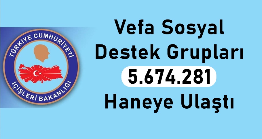 Vefa Sosyal Destek Grupları 5.674.281 Haneye Ulaştı