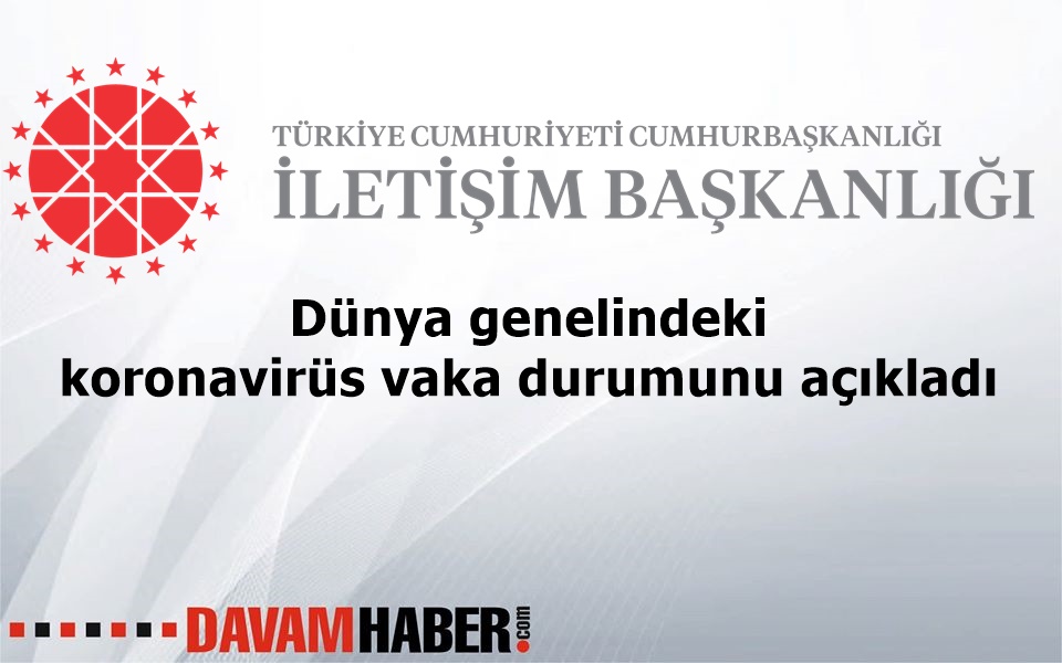 İletişim Başkanlığı, dünya genelindeki koronavirüs vaka durumunu açıkladı