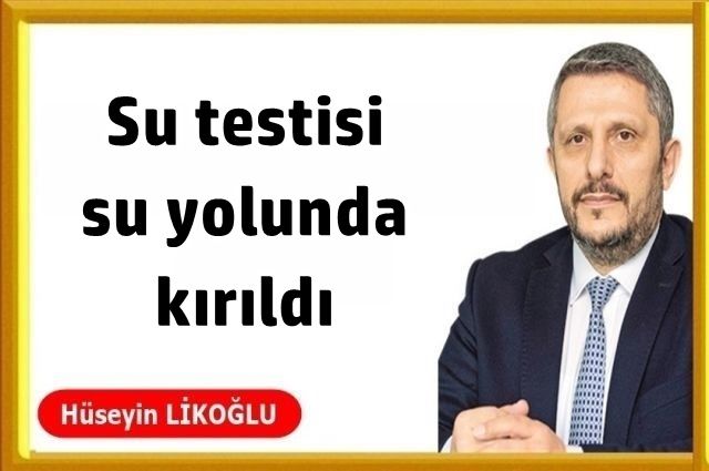 Su testisi su yolunda kırıldı