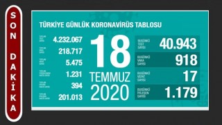 Türkiye'nin Günlük Koronavirüs Raporu Açıklandı