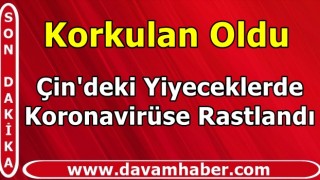 Yiyeceklerde koronavirüse rastlandı