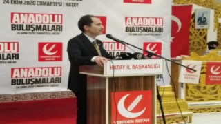 Erbakan Hatay'da Coşkuyla Karşılandı