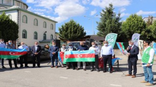 İHH İzmir Azerbaycan destek için basın açıklaması yaptı.