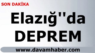 Elazığ'da 3.5 büyüklüğünde deprem!