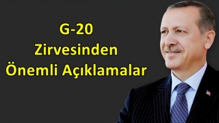 G-20 Zirvesinden Önemli Açıklamalar