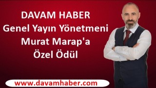 DAVAM HABER Genel Yayın Yönetmeni Murat Marap'a Ödül Verildi