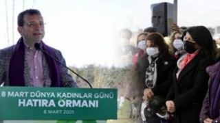 İBB'nin hatıra ormanı fidanlarını İmamoğlu ile Pervin Buldan beraber dikti