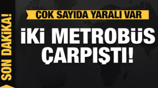 İki metrobüs çarpıştı! Çok sayıda yaralı