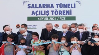 Cumhurbaşkanı Erdoğan Salarha Tüneli'ni hizmete açtı