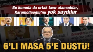 Altılı masayı 5'e düşürdüler! Karamollaoğlu'nu yok saydılar