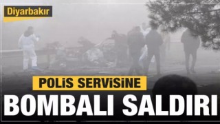 Diyarbakır'da polis servis aracına bombalı saldırı! Bakan Soylu'dan açıklama