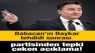 Babacan'ın Baykar tehdidi sonrası partisinden tepki çeken açıklama!