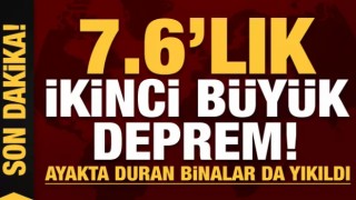 Son dakika: Kahramanmaraş'ta 7.6 şiddetinde bir deprem daha! Canlı yayında binalar yıkıldı