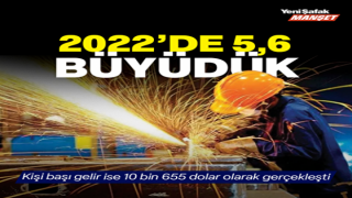 2022’de 5,6 büyüdük: Kişi başı gelir 10 bin 655 dolar