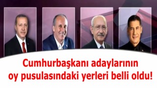 Cumhurbaşkanı adaylarının oy pusulasındaki yerleri belli oldu!