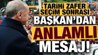 Son dakika: Tarihi seçim zaferi sonrası Başkan Erdoğan ilk kez konuştu! Anlamlı mesaj...
