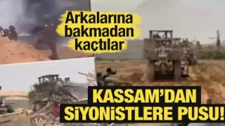 Kassam’dan siyonistlere pusu! Karadan saldıran İsrail askerleri arkalarına bakmadan kaçtı