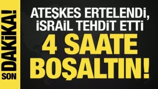 Ateşkes ertelendi, İsrail tehdit etti: 4 saate hastaneyi boşaltın