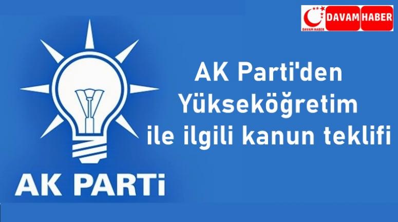 AK Parti'den Yükseköğretim ile ilgili kanun teklifi