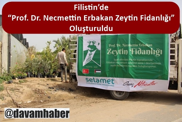 Filistin’de “Prof. Dr. Necmettin Erbakan Zeytin Fidanlığı” Oluşturuldu